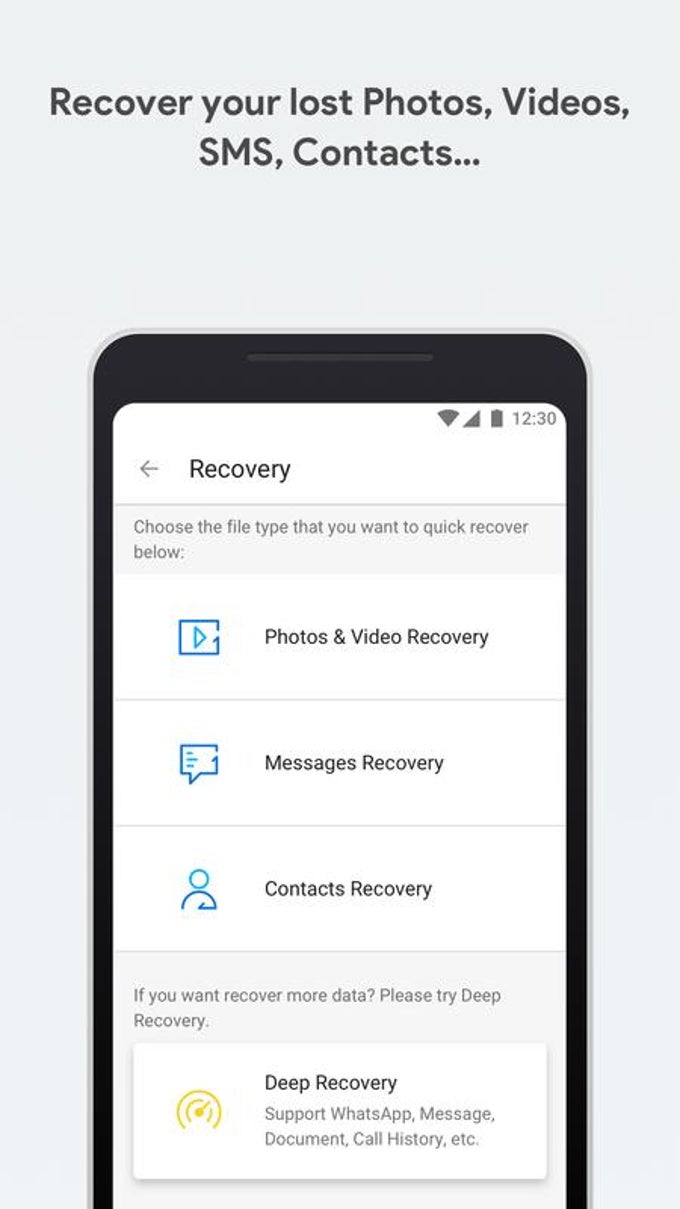 Dr.Fone - Recover deleted data Dr.Fone - Recover deleted data